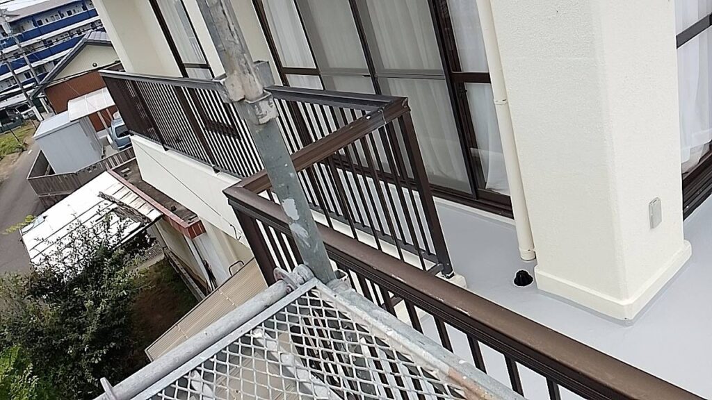 美濃加茂市、ベランダ防水完了です。